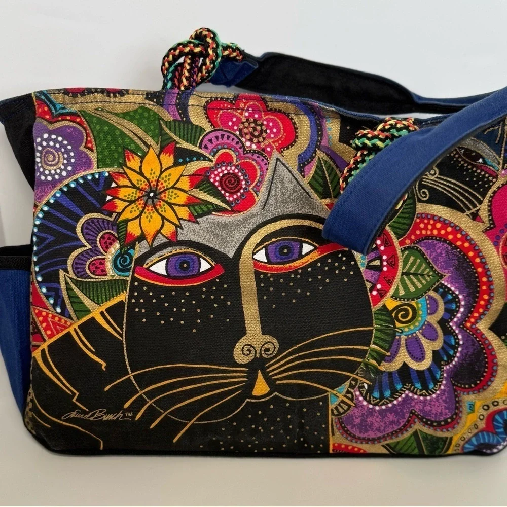 Laurel Burch Carlotta's Cats Medium tote